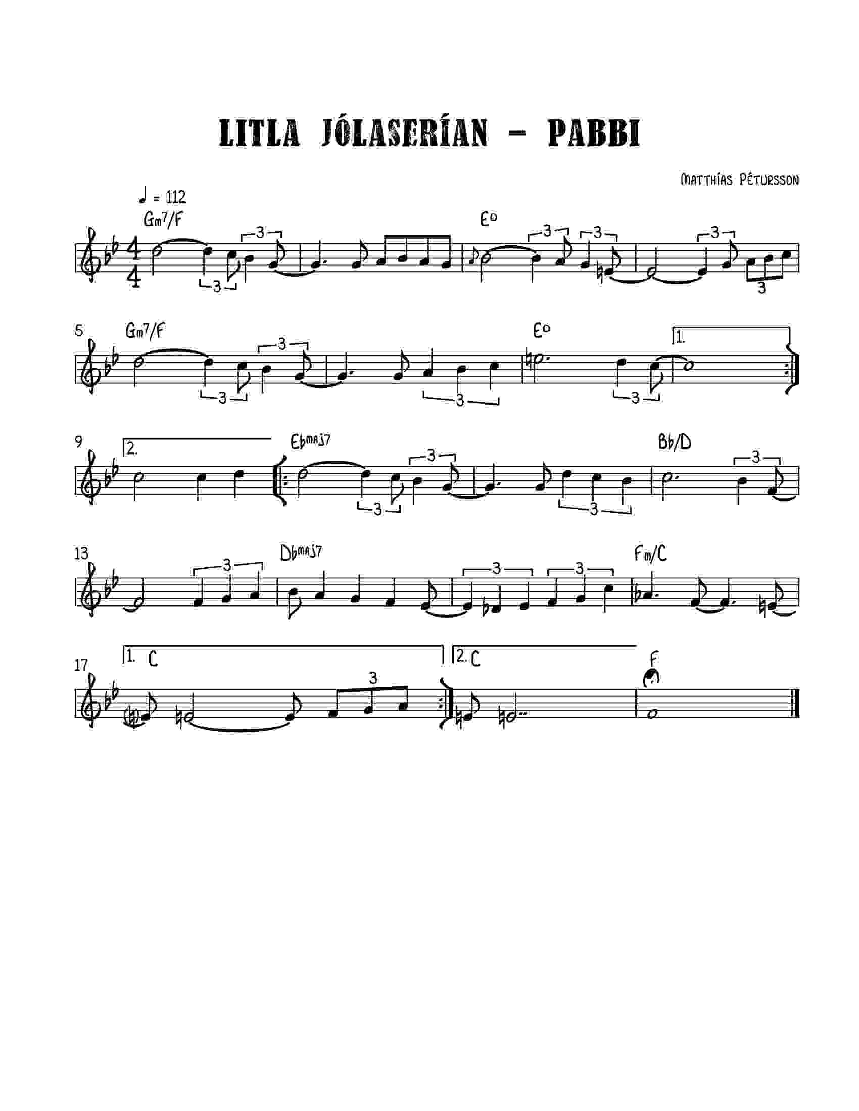 Pabbi sheet music