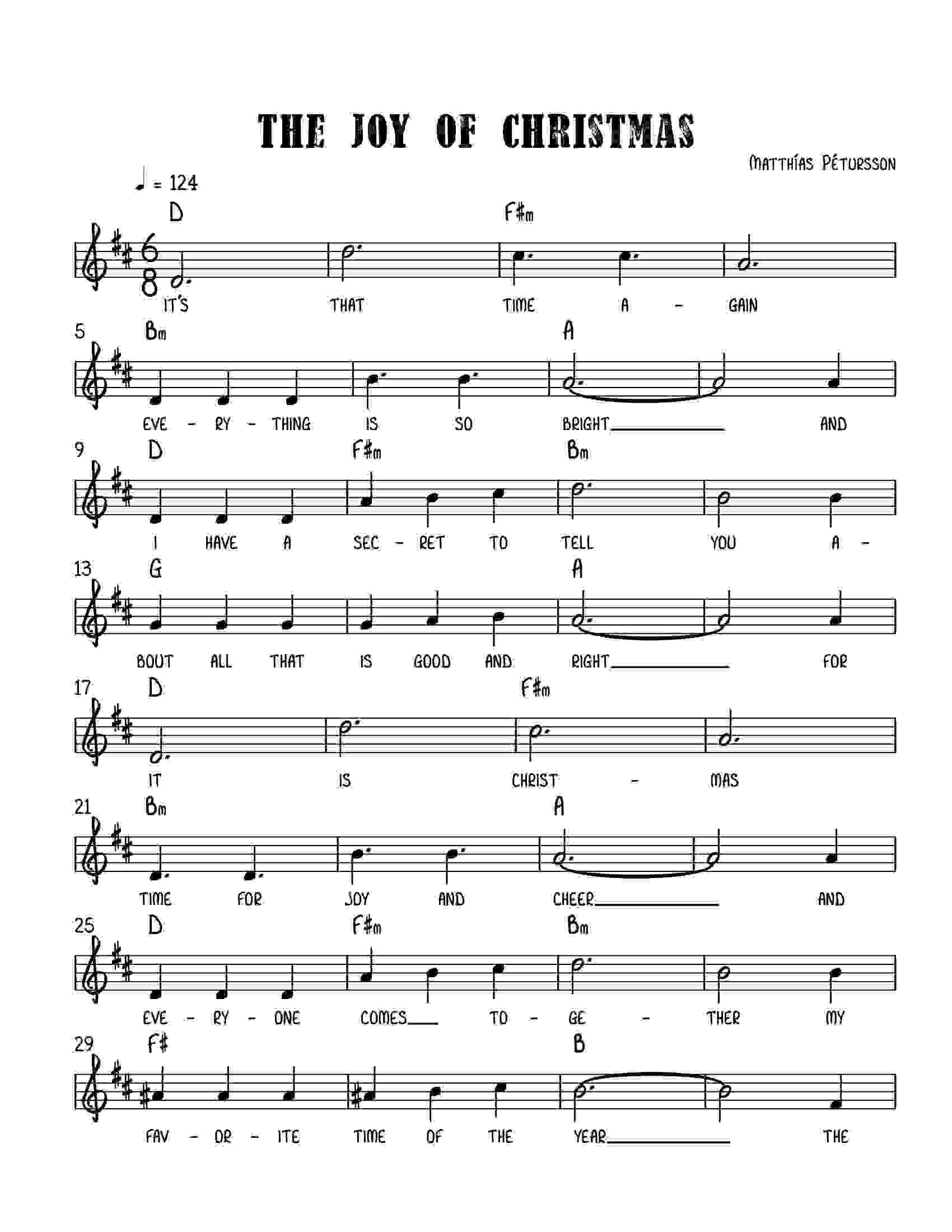 The Joy Of Christmas sheet music