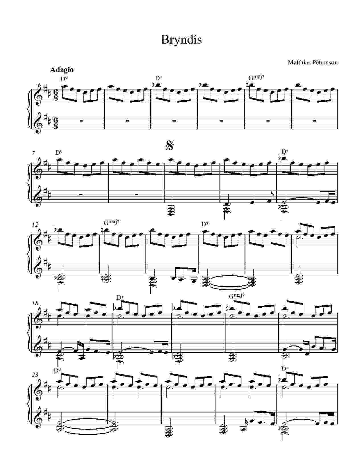 Bryndís sheet music