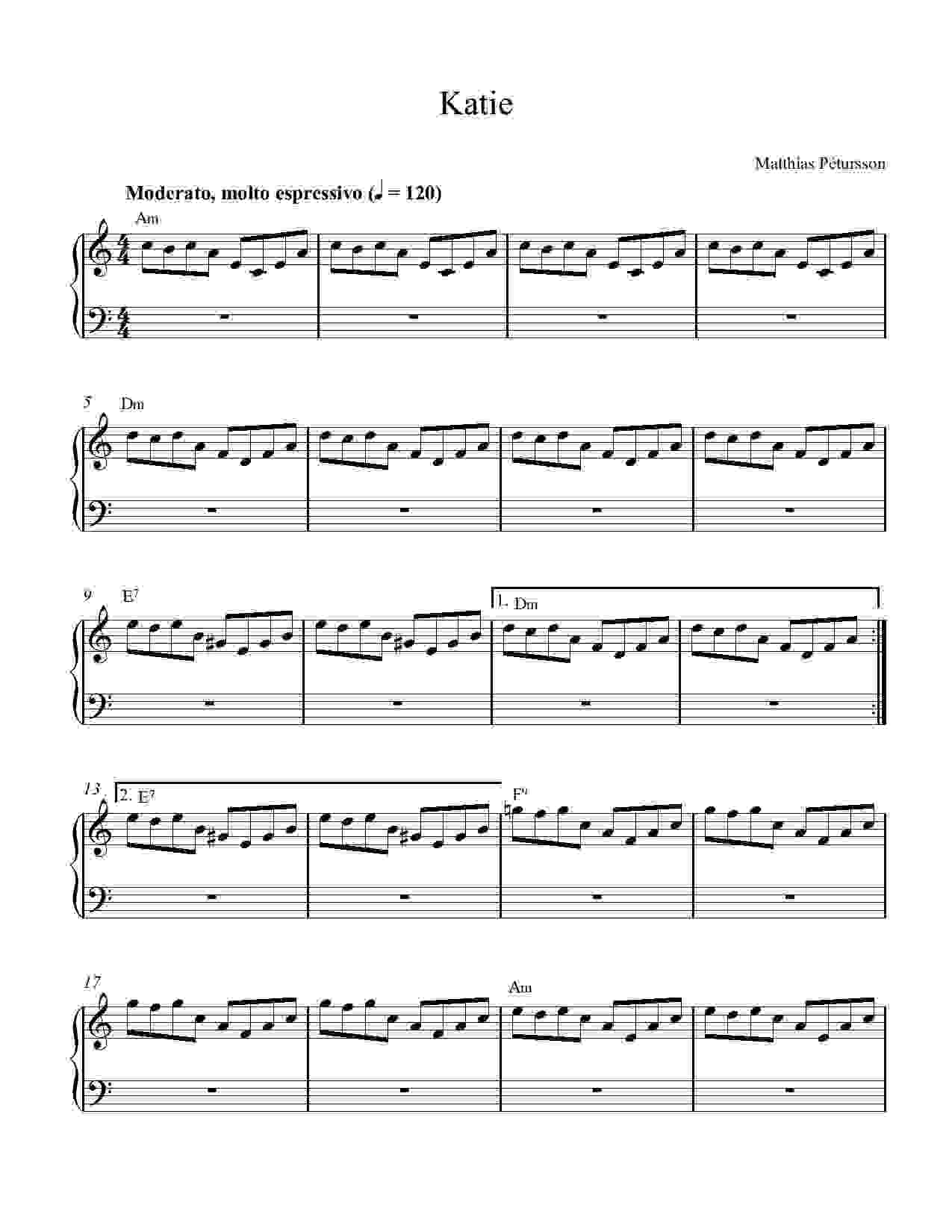 Katie sheet music